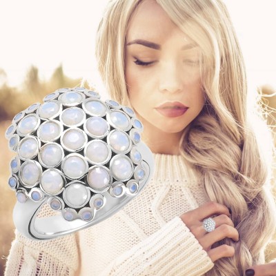 Anello donna argento con...