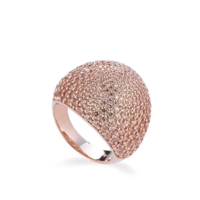 Anello donna argento rosa e...