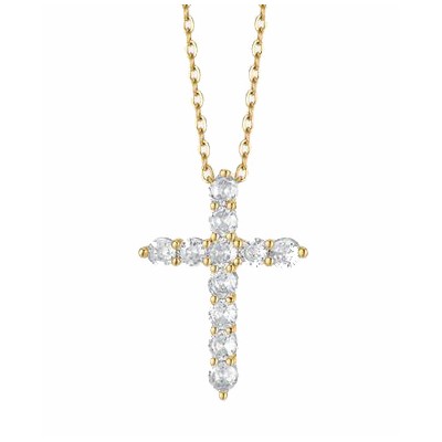 Collana donna acciaio Croce...