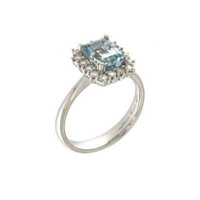 Anello donna oro bianco con...