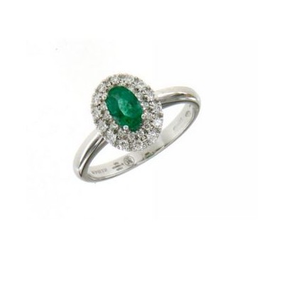 Anello donna oro bianco con...