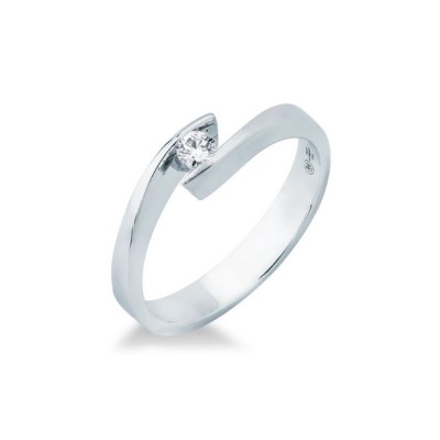 Anello oro bianco Solitario...