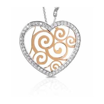 Collana donna argento rosa...