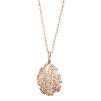 Collana donna argento rose...