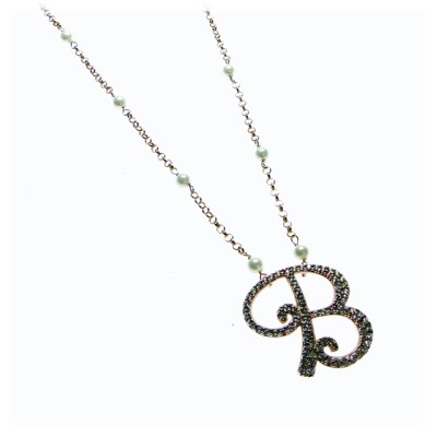 Collana donna argento rose...