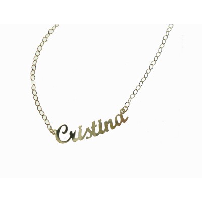 Collana donna con nome oro...
