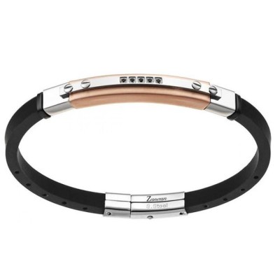 Bracciale acciaio e caucciù...