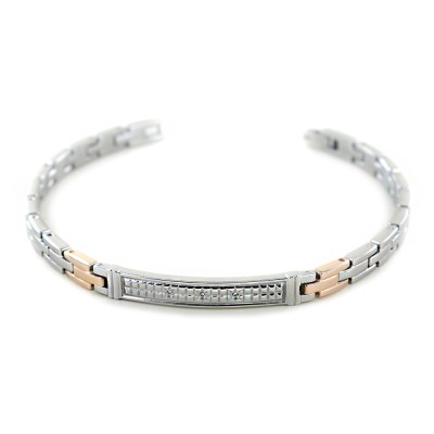 Bracciale acciaio uomo -...