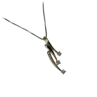 Collana donna oro bianco e...