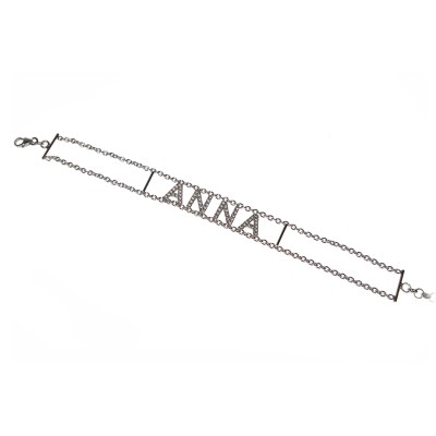Bracciale con nome argento...