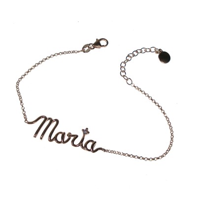 Bracciale con nome argento...