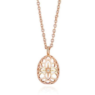 Collana ovetto argento rosa...