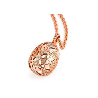 Collana ovetto argento rosa...