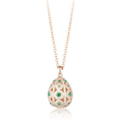 Collana ovetto argento rosa...