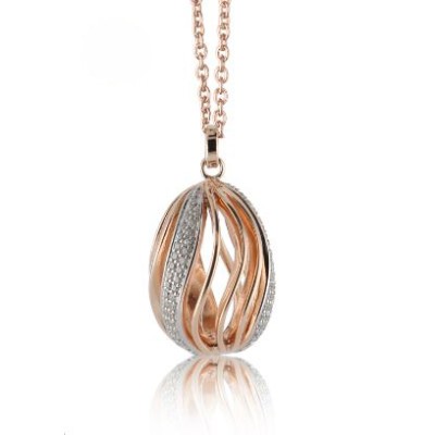 Collana ovetto argento rosè...