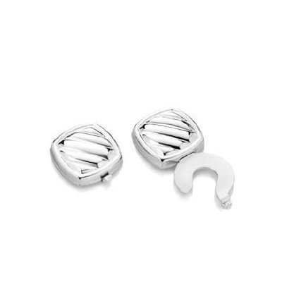 Coppia copribottoni argento...