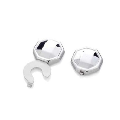 Coppia copribottoni argento...