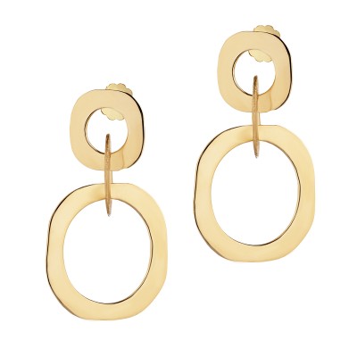 Orecchini argento dorato -...