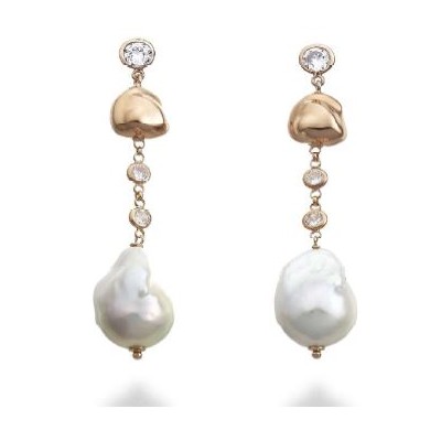 Orecchini argento rosa con...