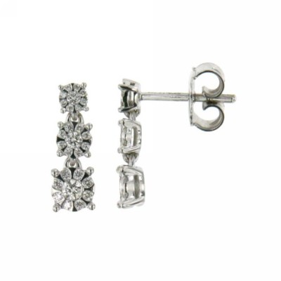 Orecchini oro bianco con...