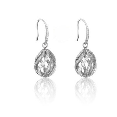 Orecchini ovetto argento e...