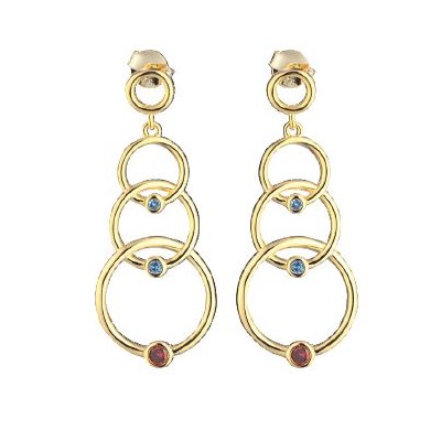 Orecchini argento dorato e...