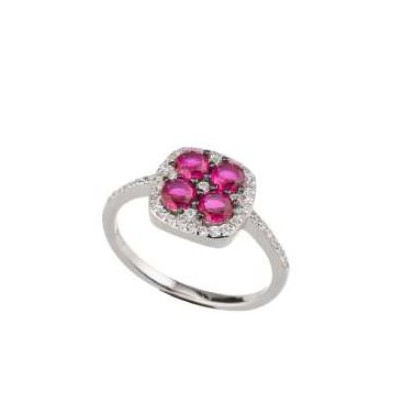 Anello Argento Zirconi...