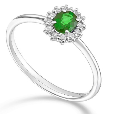 Anello donna oro bianco con...