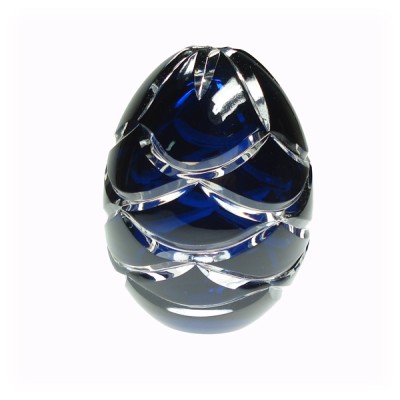 Uovo Cristallo Blu h cm. 7...