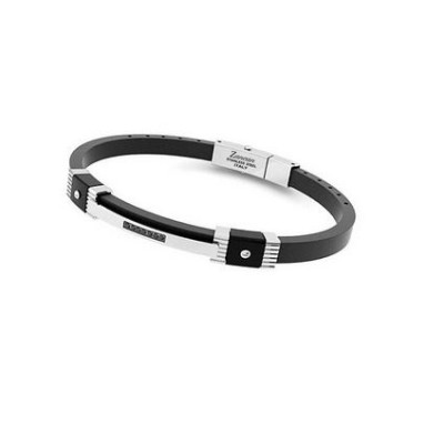 Bracciale acciaio e caucciù...