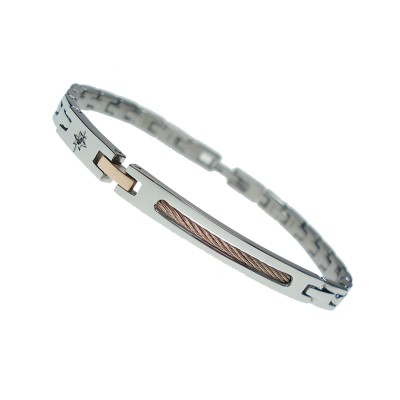 Bracciale acciaio uomo -...