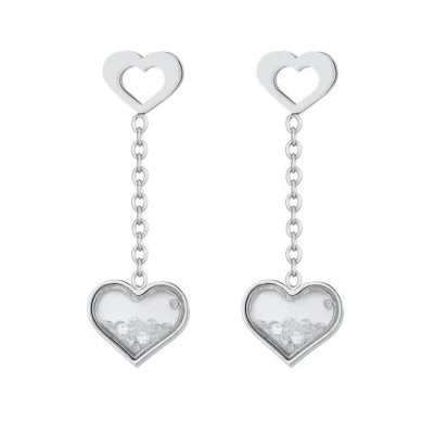 Orecchini acciaio Zirconi...