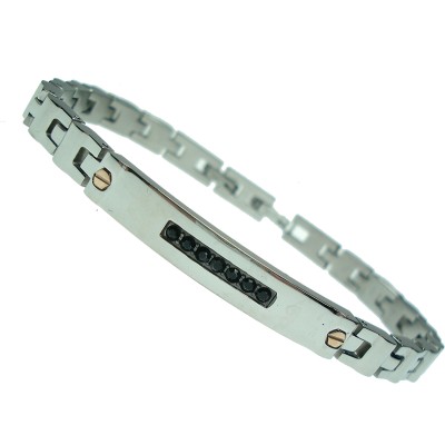Bracciale acciaio uomo -...