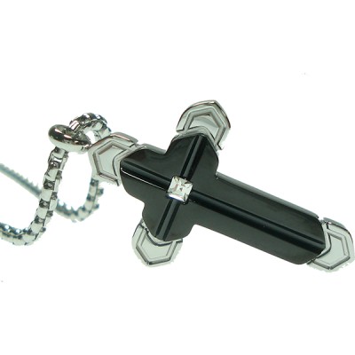 Collana uomo acciaio croce...