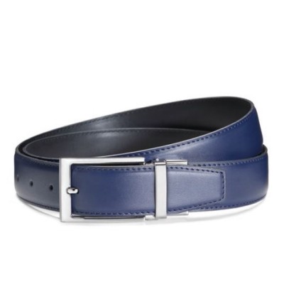 Cintura pelle uomo blu -...