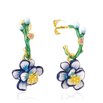 Orecchini argento e smalto...