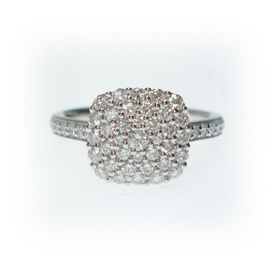 Anello donna oro bianco con...