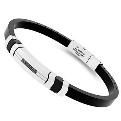 Bracciale acciaio e caucciù...