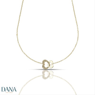 Collana donna con Cuori oro...