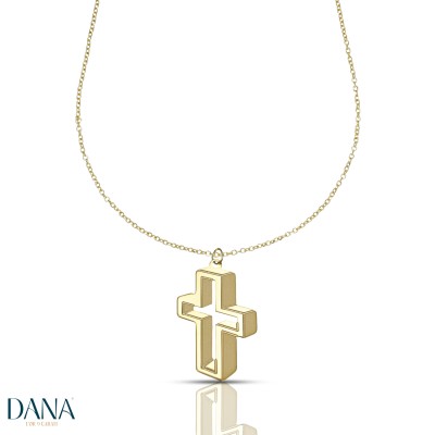 Collana uomo con Croce oro...