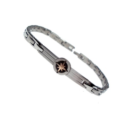 Bracciale acciaio uomo -...