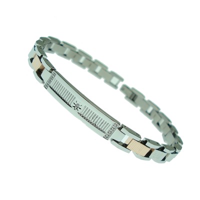 Bracciale acciaio uomo -...