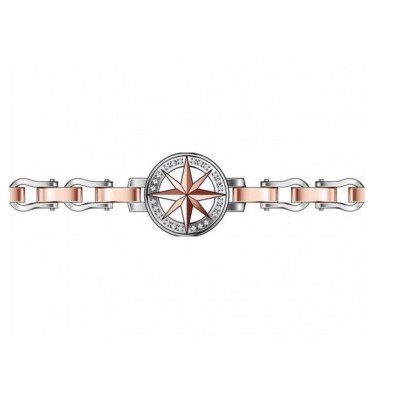 Bracciale acciaio uomo rosa...
