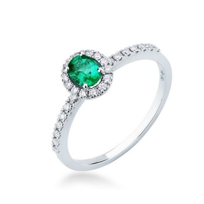 Anello oro bianco con...