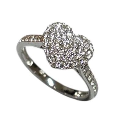 Anello donna oro bianco con...