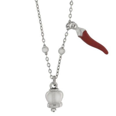 Collana donna acciaio con...