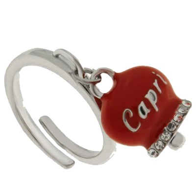 Anello donna acciaio con...