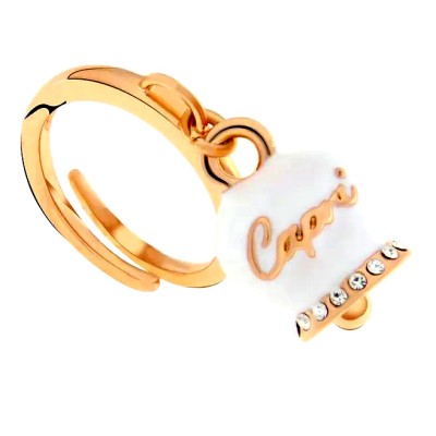 Anello donna acciaio con...