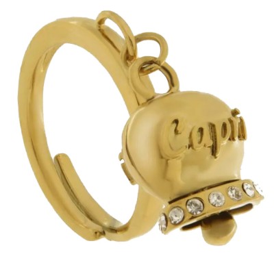 Anello donna acciaio con...