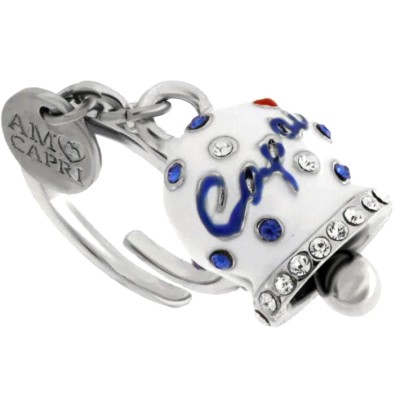 Anello donna acciaio con...
